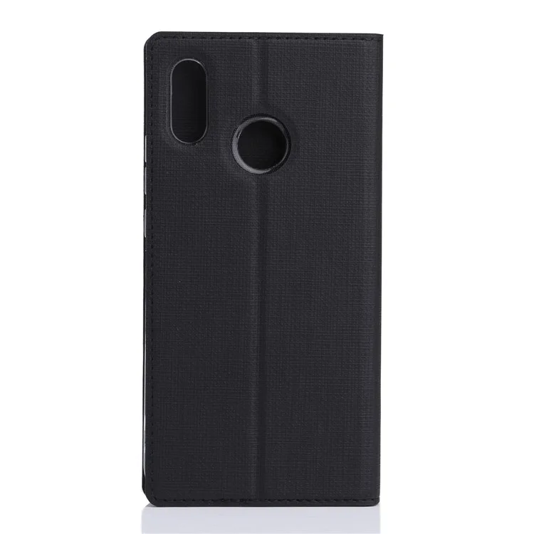 VILI DMX Cross Texture PU Leather Card Holder Cover for Xiaomi Mi 6X / Mi A2 - Black