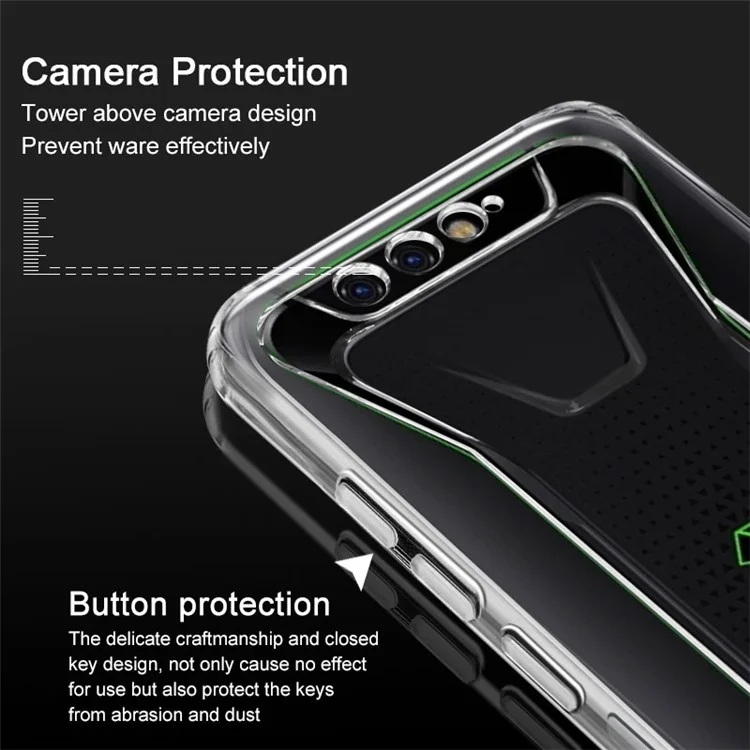 IMAK Anti-drop TPU Phone Case for Xiaomi Black Shark + Screen Protector