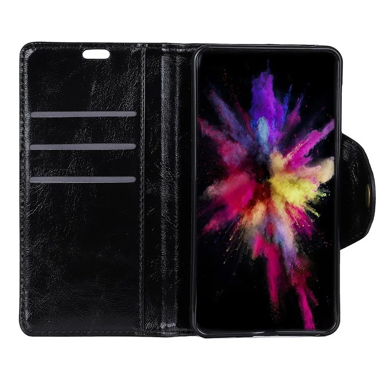 PU Leather Stand Wallet Phone Shell for Xiaomi Mi 8 SE (5.88-inch) - Black