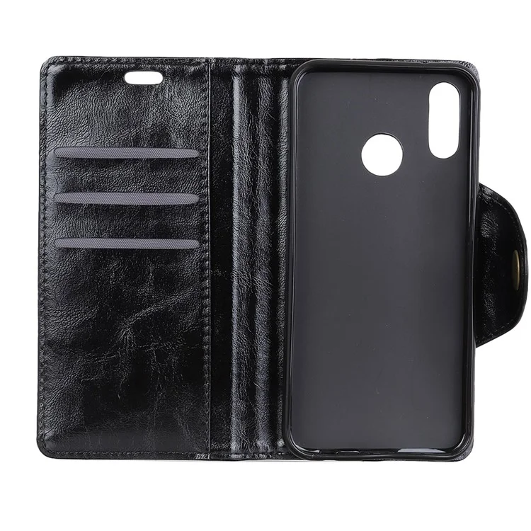 PU Leather Stand Wallet Phone Shell for Xiaomi Mi 8 SE (5.88-inch) - Black