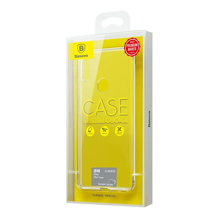 BASEUS Simple Series Clear Germany Bayer TPU Case for Xiaomi Mi 8 SE (5.88-inch) - Transparent