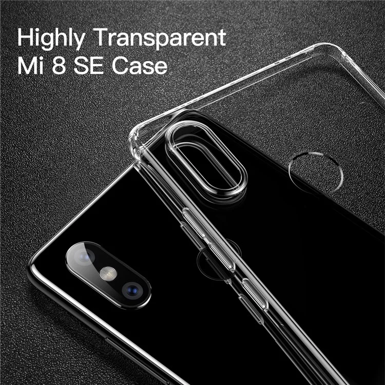 BASEUS Simple Series Clear Germany Bayer TPU Case for Xiaomi Mi 8 SE (5.88-inch) - Transparent