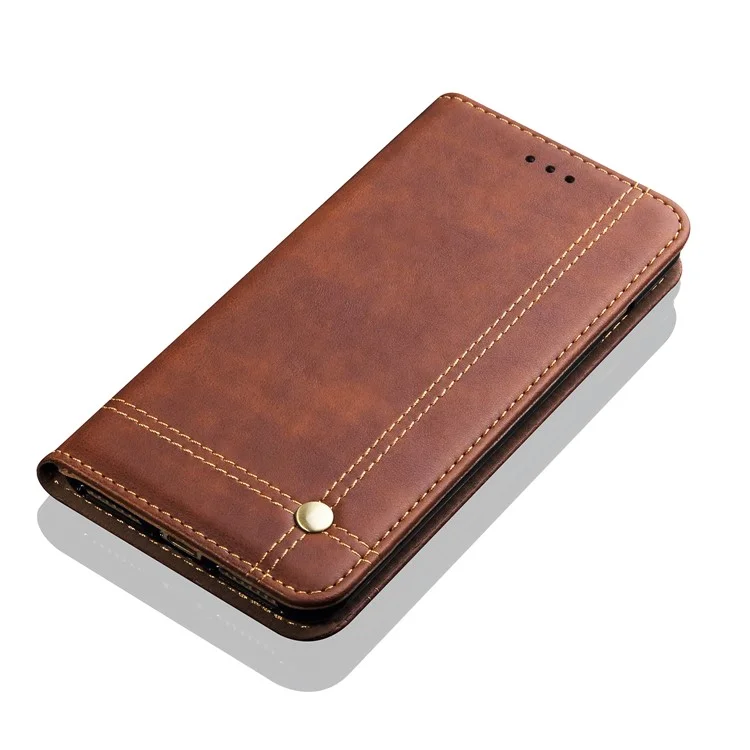 Retro Style Auto-absorbed Crazy Horse Leather Cover for Xiaomi Redmi Note 5/Redmi 5 Plus - Coffee
