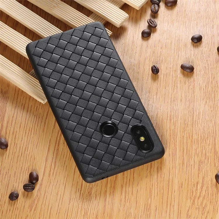 BENKS Woven Grid Pattern Flexible TPU Case for Xiaomi Mi 8 SE (5.88-inch) - Black
