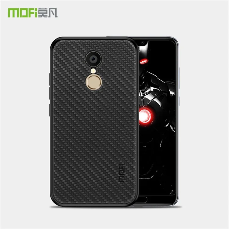 MOFI Honor Series for Xiaomi Redmi 5 Woven Texture PU Leather Coated PC TPU Hybrid Case - Black