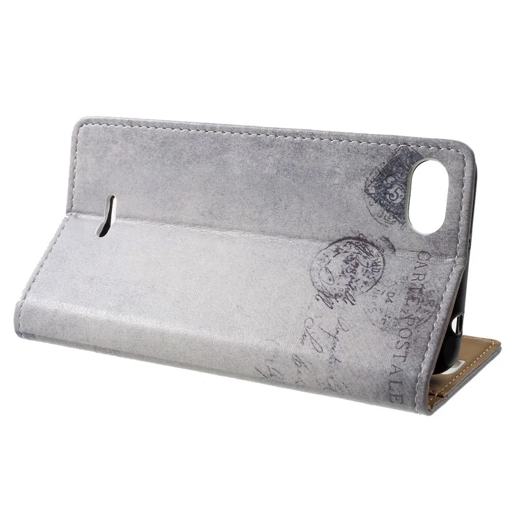 Pattern Printing Leather Wallet Stand Case for Xiaomi Redmi 6A - US Flag and Cat Holding Heart