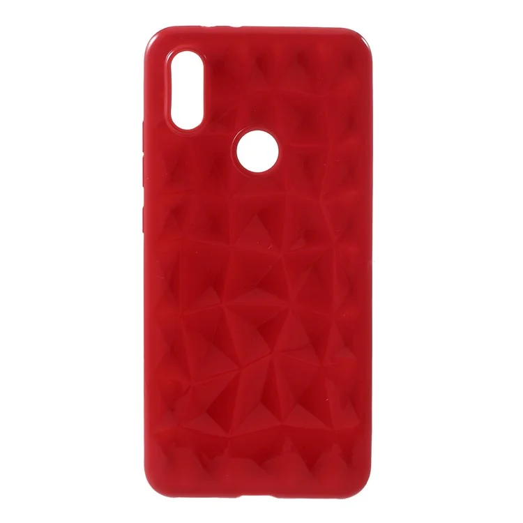 3D Diamond Texture TPU Case for Xiaomi Mi 6X / Mi A2 - Red