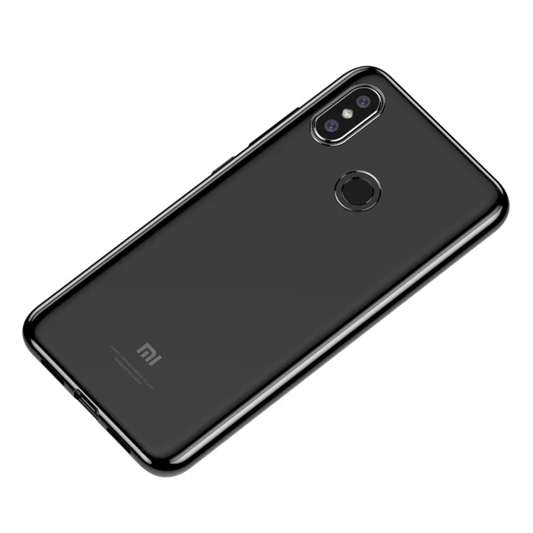BASEUS Shining Series Plated TPU Case for Xiaomi Mi 8 (6.21-inch) - Black