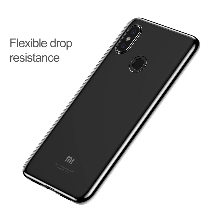 BASEUS Shining Series Plated TPU Case for Xiaomi Mi 8 (6.21-inch) - Black