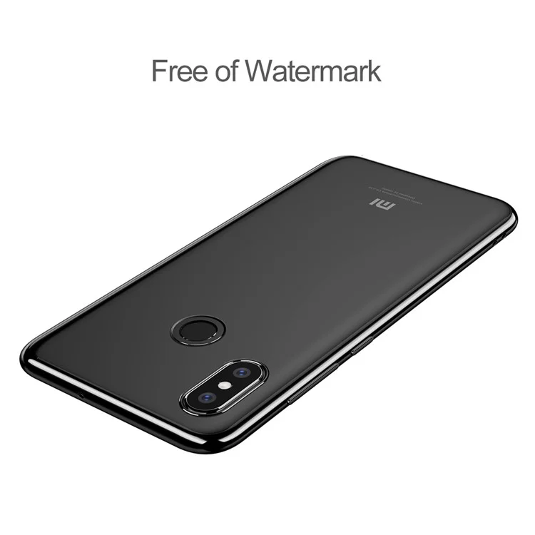 BASEUS Shining Series Plated TPU Case for Xiaomi Mi 8 (6.21-inch) - Black
