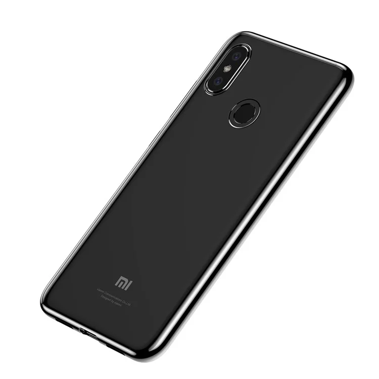 BASEUS Shining Series Plated TPU Case for Xiaomi Mi 8 (6.21-inch) - Black