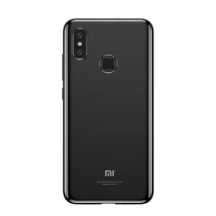 BASEUS Shining Series Plated TPU Case for Xiaomi Mi 8 (6.21-inch) - Black