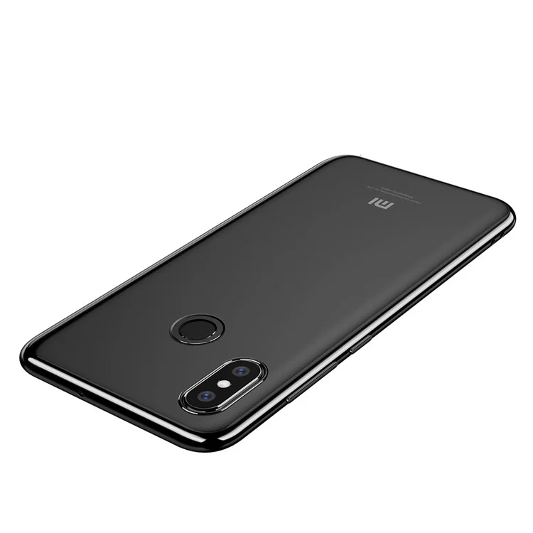 BASEUS Shining Series Plated TPU Case for Xiaomi Mi 8 (6.21-inch) - Black