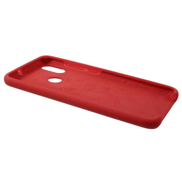 Silky Soft Touch Solid Silicone Mobile Phone Shell for Xiaomi Mi 8 (6.21-inch) - Red
