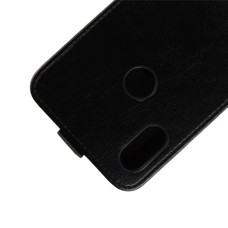 Crazy Horse Vertical Flip Leather Card Holder Casing for Xiaomi Redmi S2 / Y2 - Black
