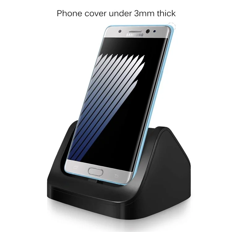 Type-C Dock Station Charger Cradle Holder for Samsung Galaxy S8+ G955 / S8 G950 with Cable - Black