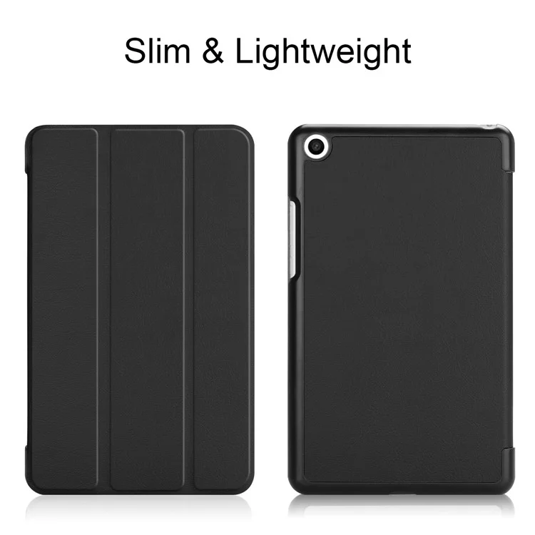 Cassa Intelligente In Pelle Stand Tri-fold Per Xiaomi MI Pad 4 - Nero