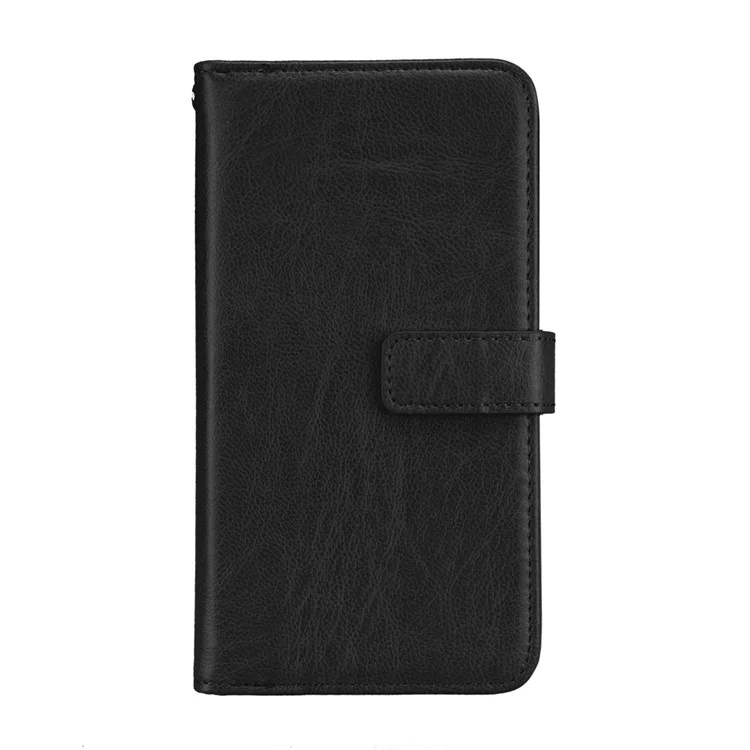 9 Card Slots Leather Wallet Stand Phone Case for Xiaomi Redmi 5 - Black