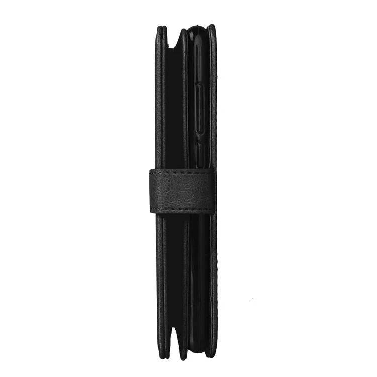 9 Card Slots Leather Wallet Stand Phone Case for Xiaomi Redmi 5 - Black