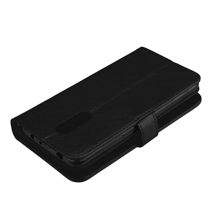 9 Card Slots Leather Wallet Stand Phone Case for Xiaomi Redmi 5 - Black