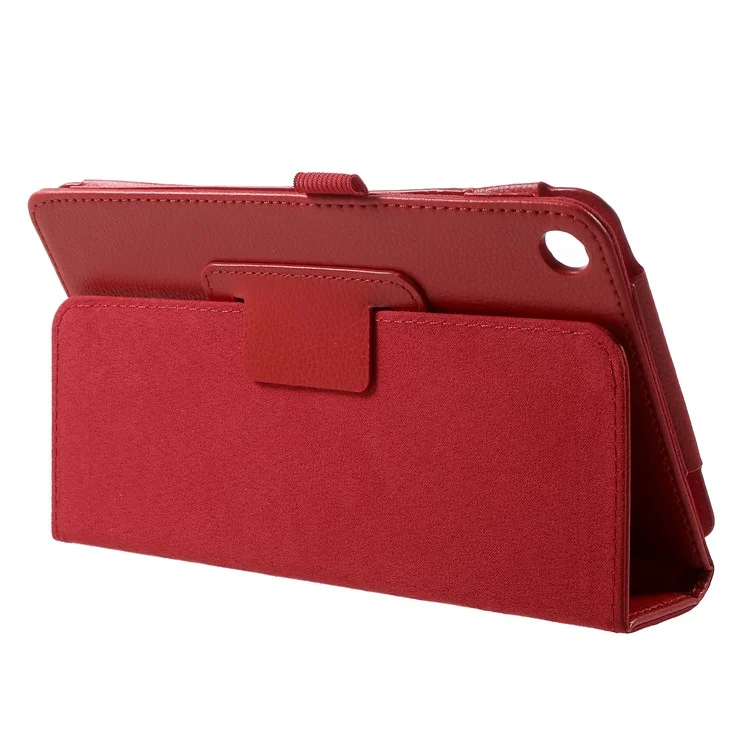 Litchi Texture PU Leather Stand Tablet Case for Xiaomi Mi Pad 4 - Red