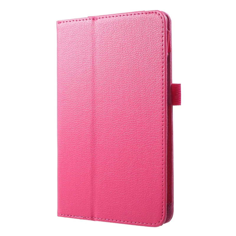 Litchi Texture PU Leather Stand Tablet Protector Shell for Xiaomi Mi Pad 4 - Rose