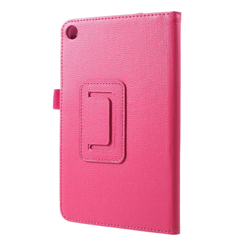 Litchi Texture PU Leather Stand Tablet Protector Shell for Xiaomi Mi Pad 4 - Rose