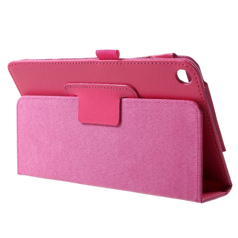 Litchi Texture PU Leather Stand Tablet Protector Shell for Xiaomi Mi Pad 4 - Rose