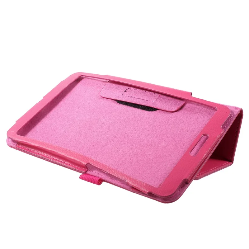 Litchi Texture PU Leather Stand Tablet Protector Shell for Xiaomi Mi Pad 4 - Rose
