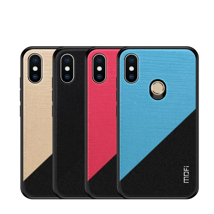 MOFI Bright Shield Series Cloth Coated PC TPU Combo Phone Shell Case for Xiaomi Mi Max 3 - Black