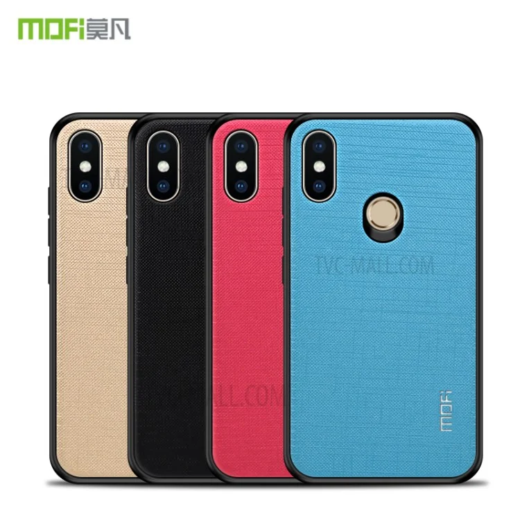 MOFI Bright Shield Series Cloth Coated PC TPU Combo Phone Shell Case for Xiaomi Mi Max 3 - Black