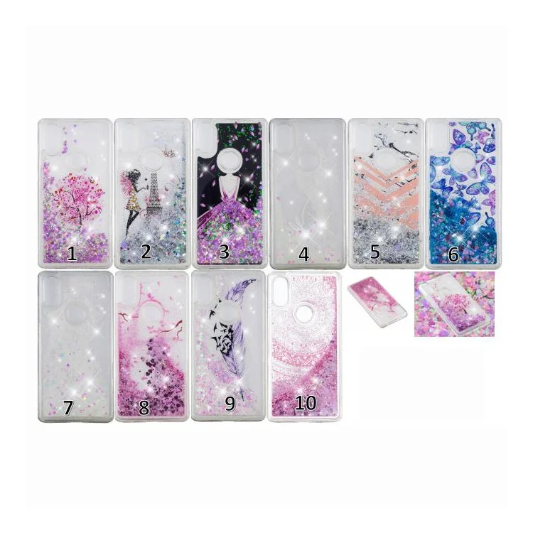 Pattern Printing Dynamic Glitter Powder Sequins TPU Case for Xiaomi Mi Mix 2s - Flowered Tree