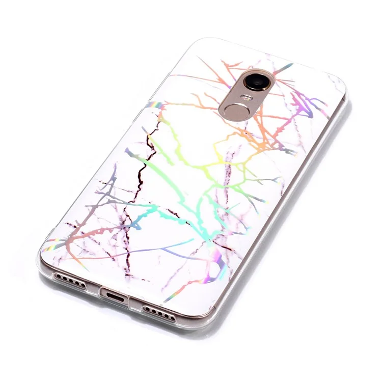 IMD Marble Pattern Color Plated TPU Back Case for Xiaomi Redmi Note 5 / Redmi 5 Plus - White