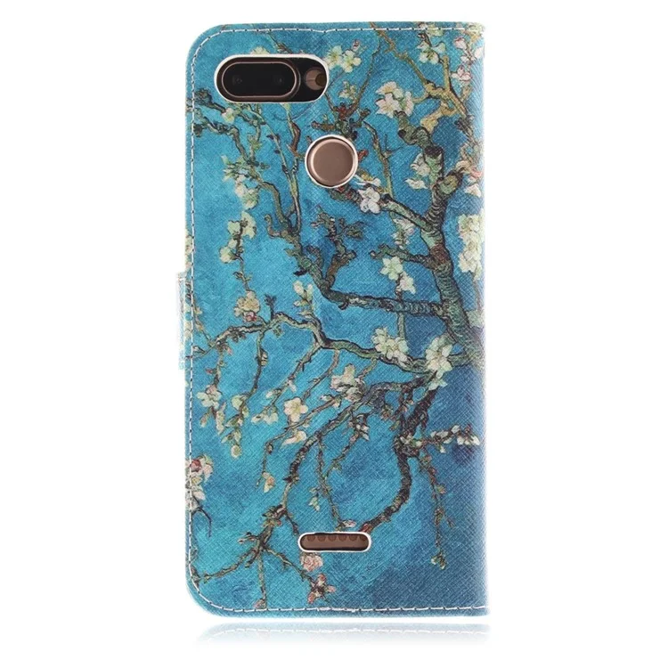 Pattern Printing Wallet Stand Leather Phone Shell for Xiaomi Redmi 6 - Wintersweet