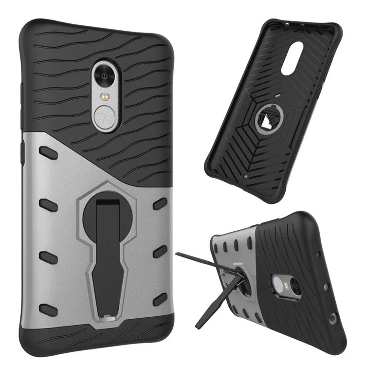Armor PC + TPU Hybrid Case with Kickstand for Xiaomi Redmi Note 4 - Silver