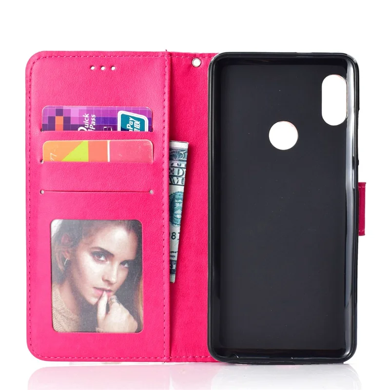 Imprinted Mandala Pattern PU Leather Case for Xiaomi Redmi Note 5 Pro (Dual Camera) / Redmi Note 5 (China) - Rose