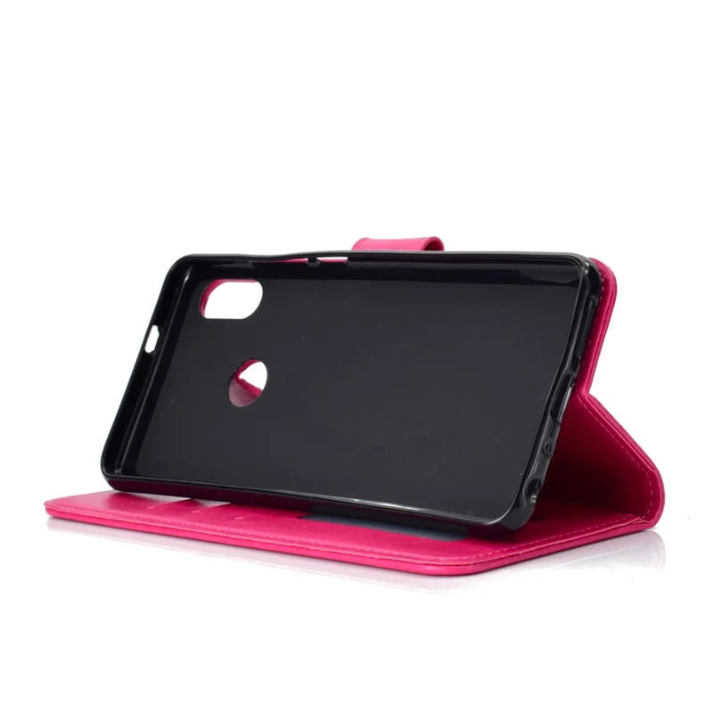 Imprinted Mandala Pattern PU Leather Case for Xiaomi Redmi Note 5 Pro (Dual Camera) / Redmi Note 5 (China) - Rose