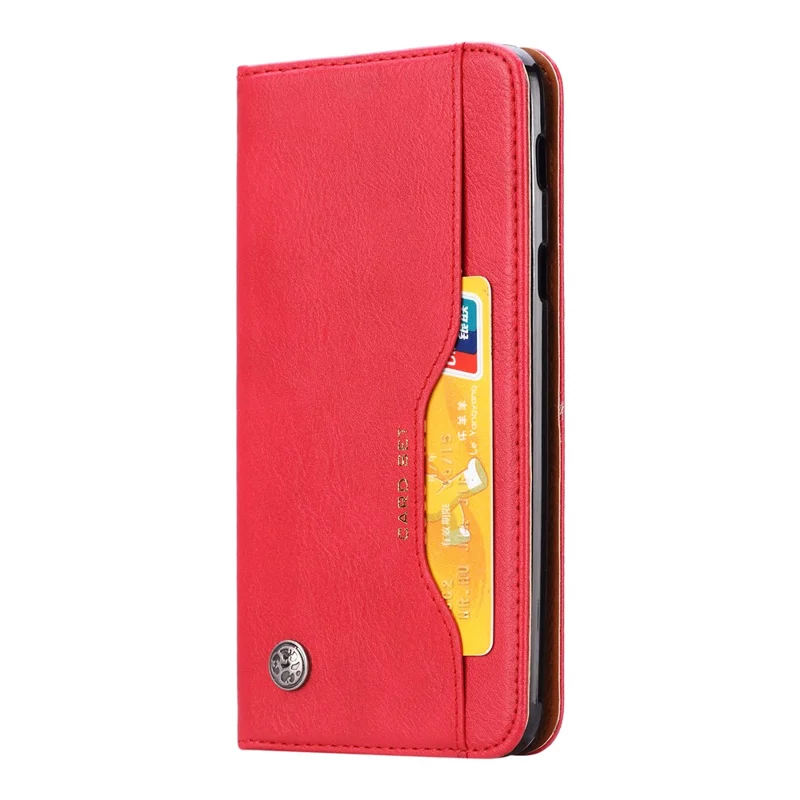 Auto-absorbed Leather Stand Wallet Mobile Casing for Xiaomi Pocophone F1 / Poco F1 (India) - Red