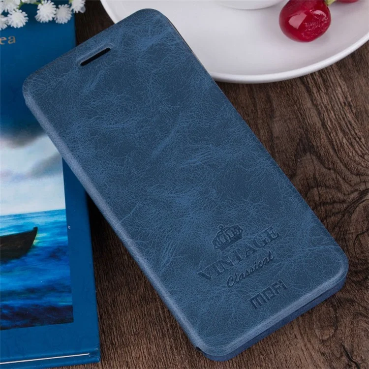 MOFI Vintage Stand Leather Case for Xiaomi Redmi Note 4 - Blue