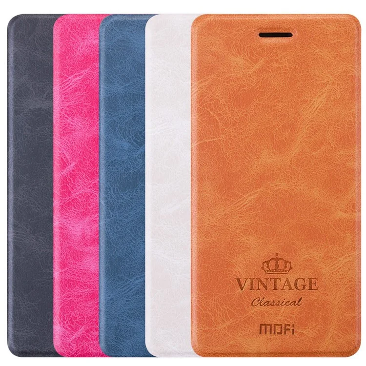 MOFI Vintage Stand Leather Case for Xiaomi Redmi Note 4 - Blue