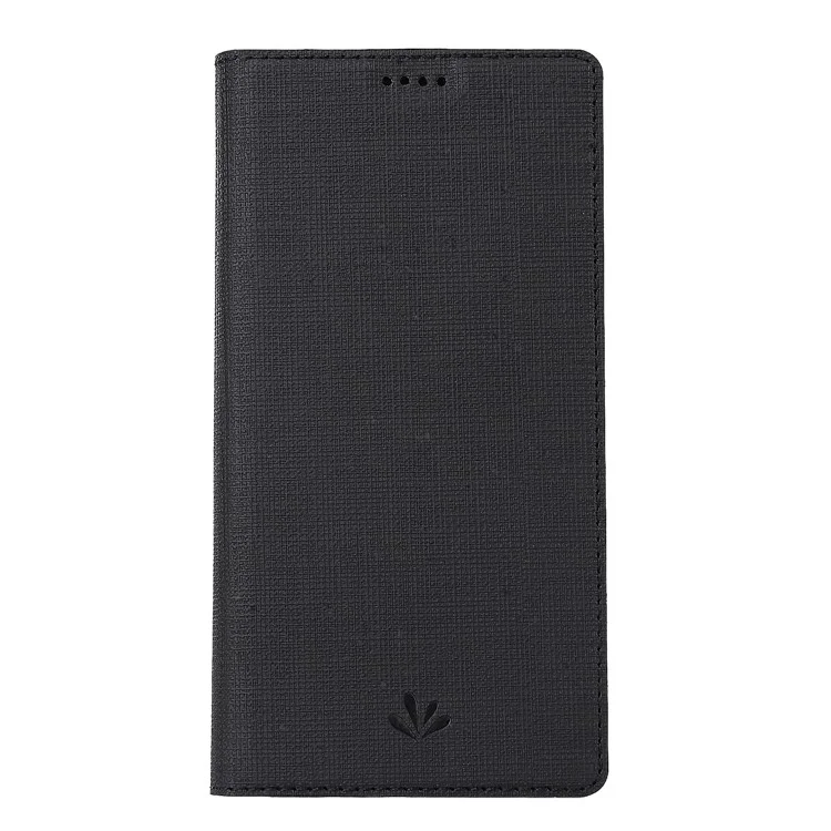 Étui en cuir à texture croisée VILI DMX pour Xiaomi Pocophone F1 / Poco F1 (Inde) [Support et fente pour carte] - Noir