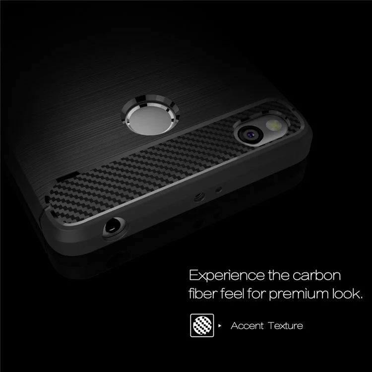 Carbon Fibre Brushed TPU Case for Xiaomi Redmi 3s - Black
