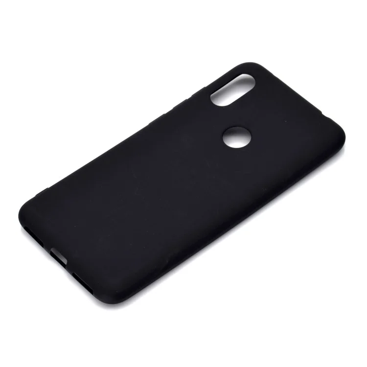 Solid Color Soft Matte TPU Back -hülle Für Xiaomi Redmi Note 6 Pro - Schwarz