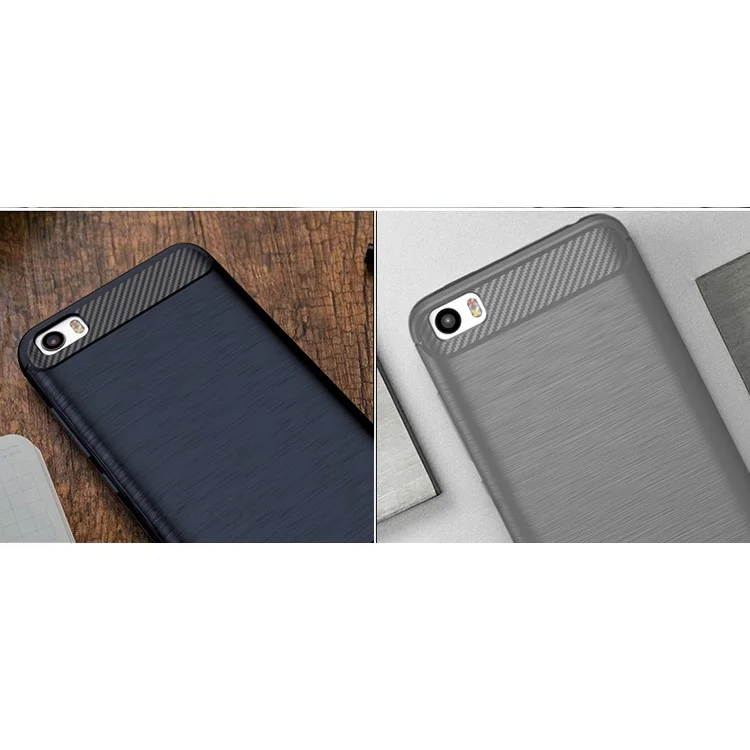 IPAKY for Xiaomi Mi 5 Brushed TPU Gel Phone Cover - Grey