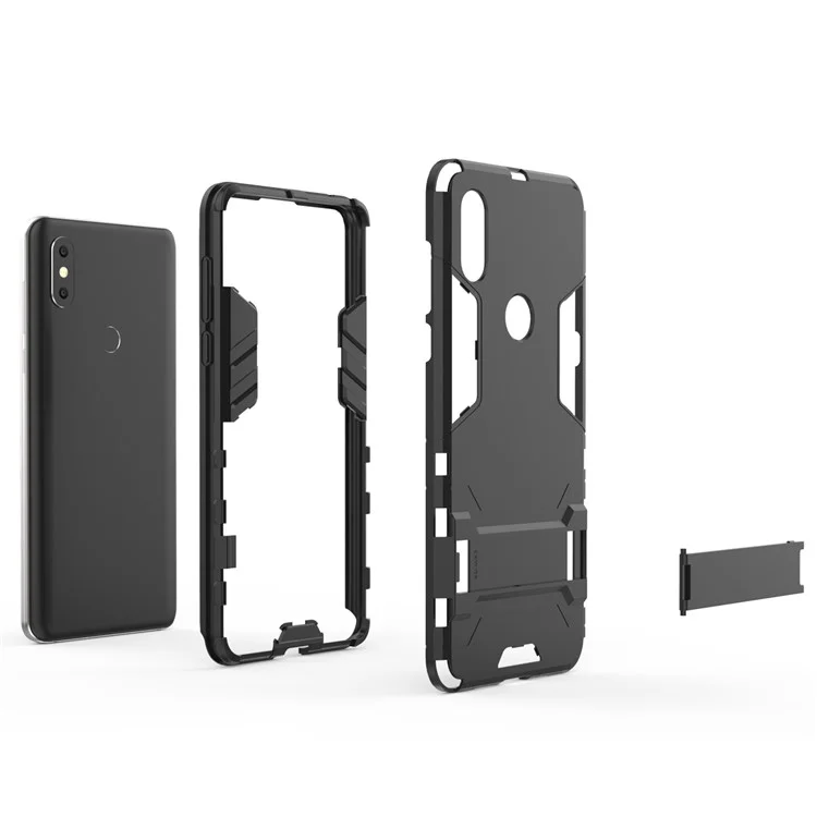 Cool Guard Plastic TPU Hybrid Case for Xiaomi Mi Mix 3 / Mix 3 5G - Black
