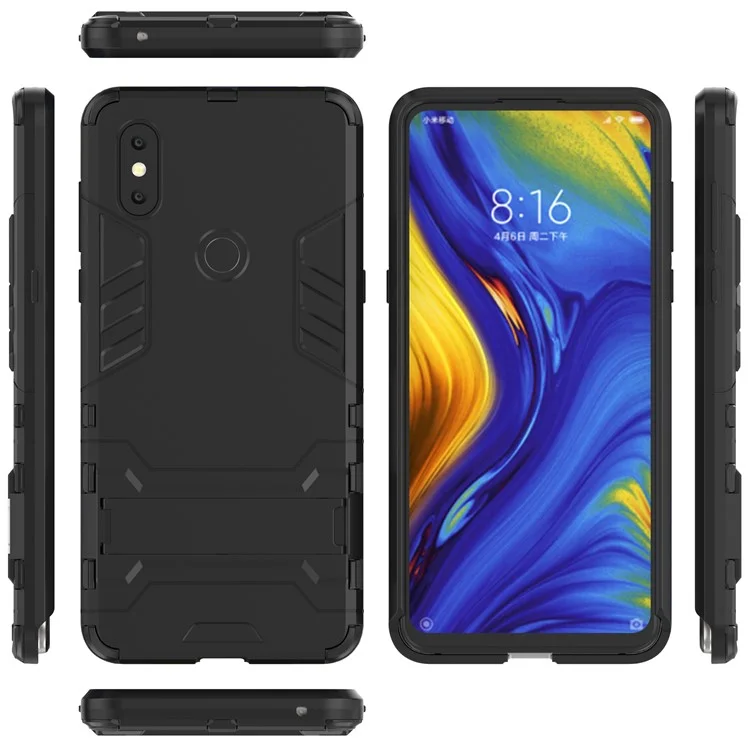 Custodia Ibrida TPU in Plastica di Protezione Fredda Per Xiaomi Mi Mix 3 / Mix 3 5G - Nero