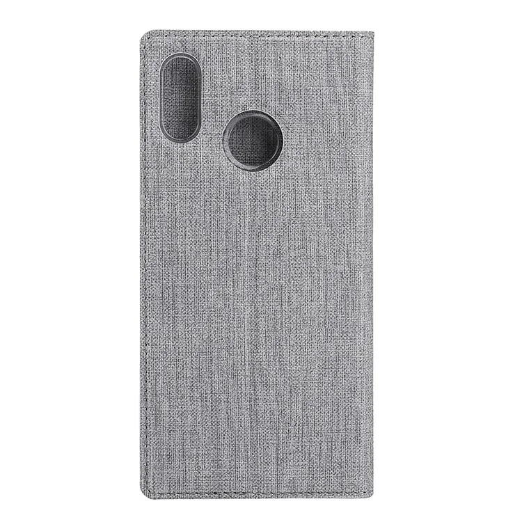 VILI DMX Cross Texture State Case in Pelle Con Slot Per Schede Per Xiaomi Mi Mix 3 / Mix 3 5G - Grigio