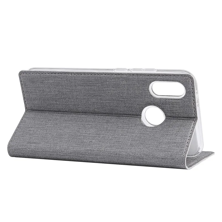 VILI DMX Cross Texture Stand Cuir Case Avec Fente de Carte Pour Xiaomi Mi Mix 3 / Mélanger 3 5G - Gris