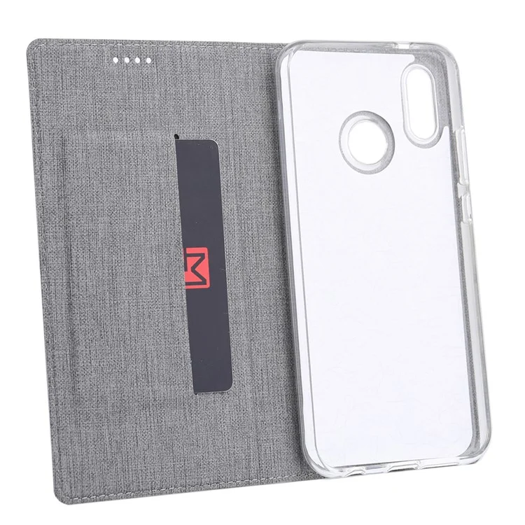 VILI DMX Cross Texture Stand Cuir Case Avec Fente de Carte Pour Xiaomi Mi Mix 3 / Mélanger 3 5G - Gris