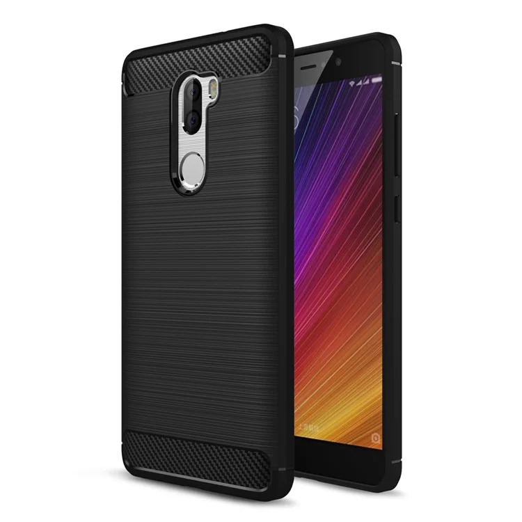Carbon Fibre Brushed TPU Case for Xiaomi Mi 5s Plus - Black